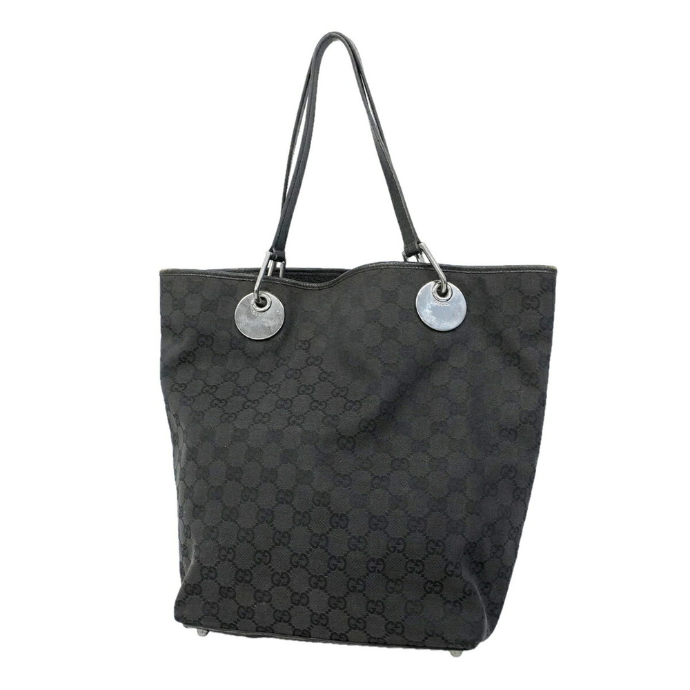 Gucci GG Canvas Tote Bag 120836 Black Women's